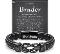 Regalos para hombres, pulsera de cuero para hombre y niño, como regalos para hijo, hermano, papá, hombre, regalo de cumpleaños, día del padre, aniversario, día de San Valentín, Navidad, Eine Grösse
