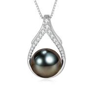 Regalos para la Esposa Aniversario Día de Las Madres Regalos para mamá-tahitiano Collar de Perlas Negras para Mujeres Cumpleaños de la Navidad Valentín Regalos para Sus Regalos de joyería
