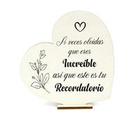 Regalos para Madres Navidad, Placa de Madera Corazón, Regalos Navidad Mujer, Detalles para Regalar Mujer, Regalo Cumpleaños Mujer, Regalos para Mujer Mayor, Regalos para Mi Mujer, Regalos Jubilacion