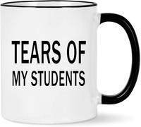 Regalos para maestros, tazas de café con texto "Lágrimas de mis alumnos", taza de café novedosa, taza de té de cerámica con impresión de doble cara para mamá, papá, amigo, esposa, esposo, regalo de 11