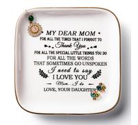Regalos para mam de su hija plato de anillo de cermica para mam. Mi querida mam, gracias! Por todas las palabras que a veces no se hablan, nece