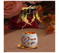 Regalos para mamá de cumpleaños, Vela con Grabado, Bandeja de Giro de ángel, Taza de té, Regalo del día de la Madre, mamá, Mejor Regalo para mamá
