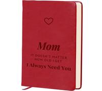 Regalos para mamá de hija e hijo, diario forrado de cuero, tamaño A5 (5.7 x 8.3 pulgadas), 200 páginas, papel grueso de 100 g/m², regalos sentimentales para mamá en el día de San Valentín, día de la