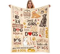 Regalos para mamá de perro para mujeres, regalos para amantes de los perros, manta de 50 x 60 pulgadas, manta Just A Girl Who Loves Dogs