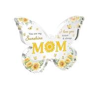 Regalos para mamá, ideas únicas de regalo de cumpleaños para madres, 4 x 3 pulgadas, forma de mariposa, acrílico, regalos de recuerdo para Navidad, Acción de Gracias, diadema de leopardo para (B, A)