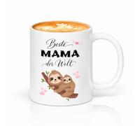 Regalos para mamá Taza Mejor Mamá del Mundo con dulce diseño de perezoso Regalo del Día de la Madre Taza de Cerámica Taza de Café para Mujeres para Cumpleaños de Mejor Mamá Taza 11oz
