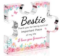 Regalos para mejores amigas para mujeres, placa acrílica de pieza de rompecabezas, recuerdo sincero de mejores amigas, hermana del alma, idea de regalo para mamá, amigas y mejores amigas de trabajo