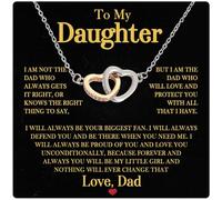 Regalos para mi hija, regalos de padre e hija de papá, collar de papá a hija, regalo de cumpleaños para hija de papá, regalos de papá e hija con impresionante caja y citas sentimentales, 1 Pieces,