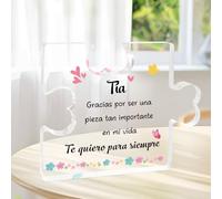 Regalos para Mi Tia Regalo Tia Navidad Regalos Navidad Tia Placa Acrílica Regalos 40 Cumpleaños Mujer Regalo De Sobrina Regalos para Tia Cumpleaños Regalo De Tía Regalos Amigo Invisible