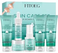 Regalos para mujeres adolescentes, cuidado de la piel, cuidado de la piel, hidratación, control de grasa, reducción de poros, kit de rutina de cuidado de la piel facial antialérgico, productos de