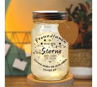 Regalos para mujeres amigas, regalo para amiga con luz de botella LED con mensaje - Las amigas son como estrellas, no siempre las ves, pero siempre están ahí - Regalo para cumpleaños, boda