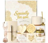 Regalos para mujeres, cesta de regalo de cumpleaños, regalos para mujeres, cesta de regalo de recuperación, paquete de regalo de spa para ella, madre, mejores amigas, día de la madre (color champán)