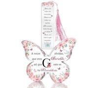 Regalos Para Mujeres Hija Amiga Hermana 26 Alfabetos letras A a la Z Amiga Mamá Tía Mariposa Carteles y Placas Marcadores Acrílico 2 Piezas Cumpleaños Madrina Día de la Madre Navidad Esposa Novia (G)