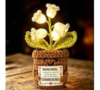 Regalos para mujeres novias, figuras de lirio del valle de punto con LED, a veces olvidas que eres genial, por lo que este es tu recuerdo, regalos inspiradores para colegas novia (marrón)