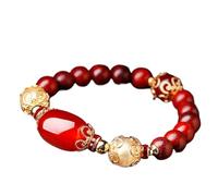 Regalos para mujeres, Pulsera de cristal natural con hojas pequeñas de palisandro, talismán, mini brazalete que protege la suerte, el amor, el dinero, la felicidad, la riqueza y la prosperidad for muj