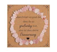 Regalos para mujeres, regalos del día de San Valentín para ella, pulsera de cuarzo rosa, regalo para mujeres, regalos pequeños, regalo de cumpleaños para mujeres, mamá, novia, colegas, regalos de