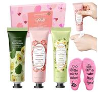 Regalos para mujeres, set de regalos de Navidad, 3 cremas de manos de Navidad y calcetines de mujer, regalo para mujeres de Navidad para novia, abuela, mamá, día de San Valentín, día de la madre