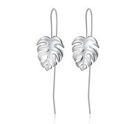 ✦ Regalos para mujeres ✦Springlight S925 Plata de ley Mujer Pendientes Monstera Hojas Pendientes gota pendientes pendientes pendientes joyas hechas a mano regalos personalizados Plata de ley Sin gemas