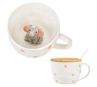 Regalos para mujeres, taza de café de elefante, regalos únicos de amistad para mujeres, divertidas tazas de elefante, lindas tazas con tapa, tazas de té, regalo de Navidad para mejor amiga, esposa
