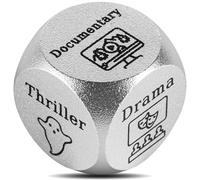 Regalos para mujeres y hombres, dados decisivos de película, regalos divertidos para él y ella, dados de metal de 0.8 pulgadas con caja de regalo para cumpleaños, aniversario, Navidad, relleno de