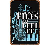 Regalos para músicos de blues: letrero de notas musicales para guitarra, de