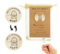 Regalos para nacimiento, nueva moneda de decisión, regalo de embarazo, moneda de decisión de madera, idea de regalo para futuras madres, regalos de bautizo para niños y niñas