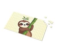 Regalos para niñas de 5 años, adorable perezoso que se aferra al rompecabezas de bambú, juego Spot It para niños (300 piezas)