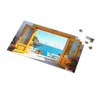 Regalos para niñas de 5 años, vista al mar desde la terraza, rompecabezas Spot It para niños (500 piezas)