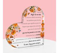 Regalos para Novia, Regalo Novia Navidad, Placa Acrílica, Regalos Aniversario Pareja Regalo San Valentin Mujer Regalos Pareja Regalos para Parejas Originales Regalo para Novia Regalo Cumpleaños Mujer