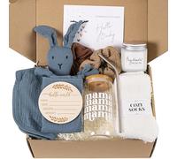 Regalos para nueva mamá y regalos de baby shower para niños, cesta de regalo de 7 piezas para nueva mamá después del nacimiento, regalos de embarazo para madres primerizas, futura mamá, paquete de
