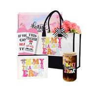 Regalos para profesores para mujeres, regalo de agradecimiento para mujeres, bolsa de maquillaje pequeña, vasos de vidrio, calcetines novedosos, ideas de regalos únicos de estudiantes, regalos para