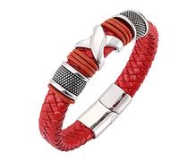 Regalos personalizados Bracelets Pulsera para hombres X Pulsera para hombres Madre grabada de acero inoxidable de acero inoxidable con cierre magnético, longitud de 16,5 cm, falso, sin circonio