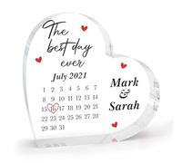 Regalos personalizados de compromiso, boda, aniversario, fecha, regalo para el mejor día de la historia, primer aniversario, marido, esposa, 1 año juntos