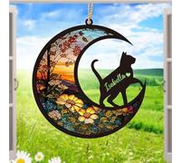 Regalos Personalizados en Memoria de un Gato,Decoración de Ventana con el Nombre del Gato,Regalo en Memoria de una Mascota,Regalo de condolencia por la pérdida de una Mascota