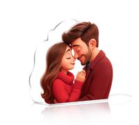 REGALOS PERSONALIZADOS - Lampara Personalizada de Metacrilato con Foto Animada por IA para 2 Persona (19x22 cm) - Regalo Original para Aniversario, Cumpleaños o Navidad - Personalización Completa