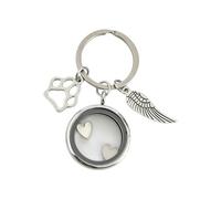 Regalos personalizados para la pérdida de mascotas, collar con medallón de forma redonda para sujetar la memoria del del perro y del gato, colgante tradicional de aleación de zinc para de
