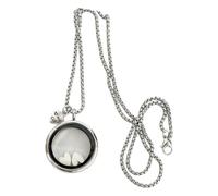 Regalos personalizados para la pérdida de mascotas, collar con medallón de forma redonda para sujetar la memoria del del perro y del gato, colgante tradicional de aleación de zinc para de