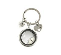 Regalos personalizados para la pérdida de mascotas, collar con medallón de forma redonda para sujetar la memoria del del perro y del gato, colgante tradicional de aleación de zinc para de