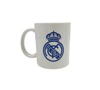 Regalos R. Madrid, Tazas, Botellas, Plato Decorativo, Termos, Productos Exclusivos para Fans, Regalos Ideales para Aficionados del Fútbol, Accesorios del Madrid, (Taza Blanca)