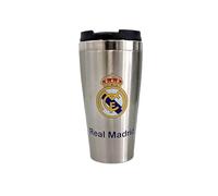 Regalos R. Madrid, Tazas, Botellas, Plato Decorativo, Termos, Productos Exclusivos para Fans, Regalos Ideales para Aficionados del Fútbol, Accesorios del Madrid, (Termo Metálico)