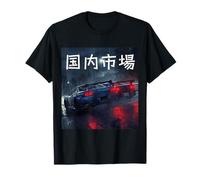 Regalos Retro JDM Drift Race Tuning Cars Racing At Rainy Night Camiseta