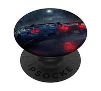 Regalos Retro JDM Drift Race Tuning Cars Racing At Rainy Night PopSockets PopGrip Adhesivo