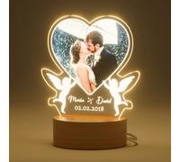 Regalos San Valentin Hombre Mujer - Lampara Personalizada con Tu Foto, Personalizados con Foto Regalos Originales, Luz Nocturna LED USB