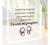 Regalos San Valentin Pareja Hombre Mujer Regalo Pareja Regalos Originales para Parejas Acrílica Pinguino Regalo Mujer San Valentin Regalo Aniversario para Novio Novia