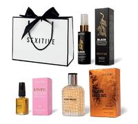 Regalos Sexys By Sexitive: “FUCKING FABULOUS”, un lujo para regalar. Bag exclusiva para ellos con un perfume Fucking Fabulous, un Love Potion sabor champagne y una crema intensificante Black Dragon.