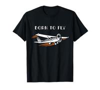 Regalos temáticos del avión todavía jugando Born To Fly Airplanes Camiseta