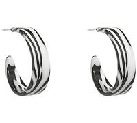 Regalos Trendy Resina Acrílica Geométrica Retro Pendiente de Aro Pendientes en Forma de C Joyería Zebra Stripes Durable Diseño