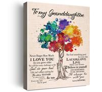Regalos Wailozco para nieta - Lienzo colgante con poemas, impresiones, p ster enmarcado, arte de pared para nieta de la abuela - Regalos signific
