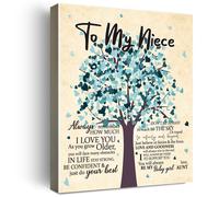 Regalos Wailozco para sobrina: lienzo para colgar, poemas, impresiones, p ster enmarcado, arte de pared para sobrina de t a. Regalos significativ