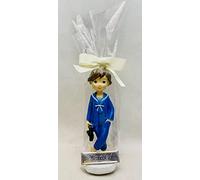 RegalosDeBodaOnline Figura Comunión Niño Tarta Marinero PEQUEÑA Decorada y Personalizada con Nombre y Fecha muñeco Pastel Original Descalzo